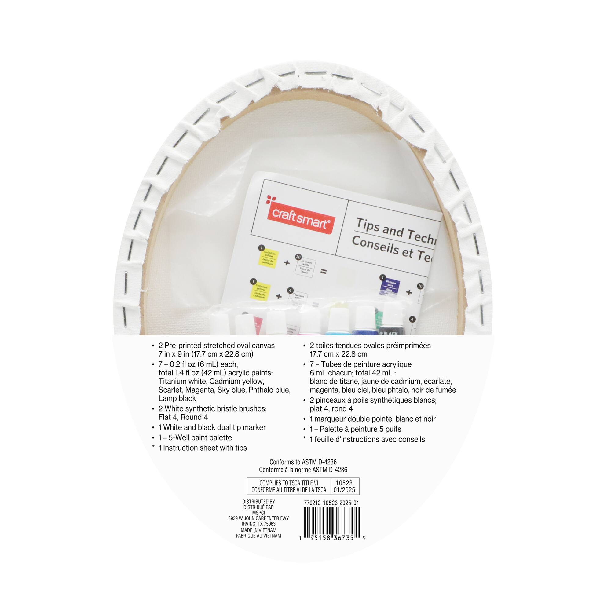 7" x 9" Sunset Oval Canvas Painting Kit by Craft Smart®